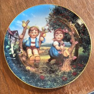 Decorative Plate M.J. Hummel “apple tree boy and girl”